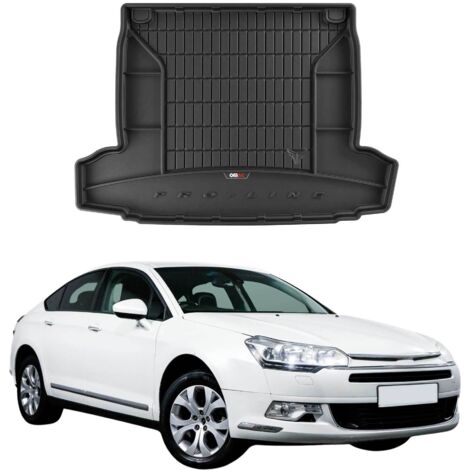 Tapis de Coffre 3D TPE Premium Compatible avec Citroen C5 2008-2017  Bac de Protection de Coffre Intérieur antidérapant Revêtement de Coffre Bords Hauts pour Voiture Noir