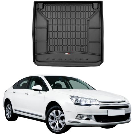 Tapis de Coffre 3D TPE Premium Compatible avec Citroen C5 II Kombi 2008-2017 - Bac de Protection de Coffre Intérieur antidérapant Revêtement de Coffre Bords Hauts pour Voiture Noir