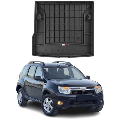 Tapis de Coffre 3D TPE Premium Compatible avec Dacia Duster I 2010-2018  Bac de Protection de Coffre Intérieur antidérapant Revêtement de Coffre Bords Hauts pour Voiture Noir