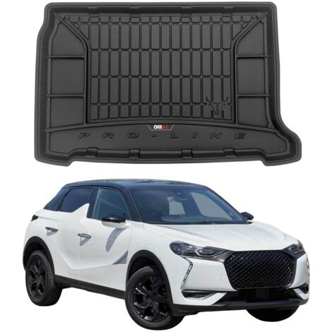 Tapis de Coffre 3D TPE Premium Compatible avec DS DS3 Crossback 2018-2022  Bac de Protection de Coffre Intérieur antidérapant Revêtement de Coffre Bords Hauts pour Voiture Noir