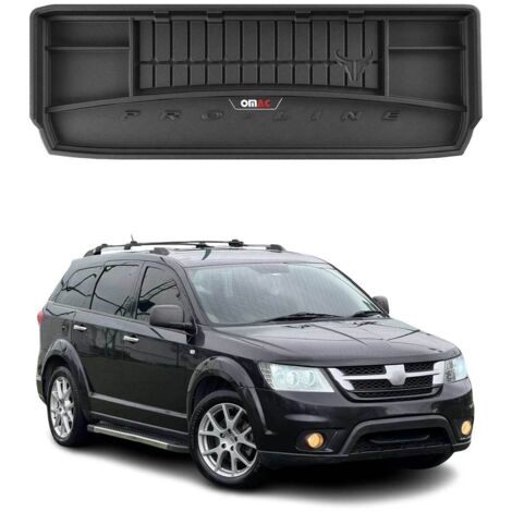 Tapis de Coffre 3D TPE Premium Compatible avec Fiat Freemont 2011-2015 7 Places - Bac de Protection de Coffre Intérieur antidérapant Revêtement de Coffre Bords Hauts pour Voiture Noir