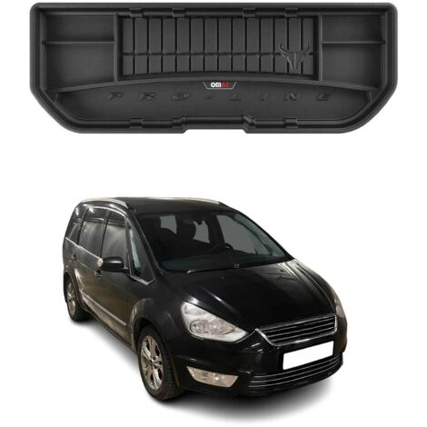 Tapis de Coffre 3D TPE Premium Compatible avec Ford Galaxy II 2006-2015 - Bac de Protection de Coffre Intérieur antidérapant Revêtement de Coffre Bords Hauts pour Voiture Noir