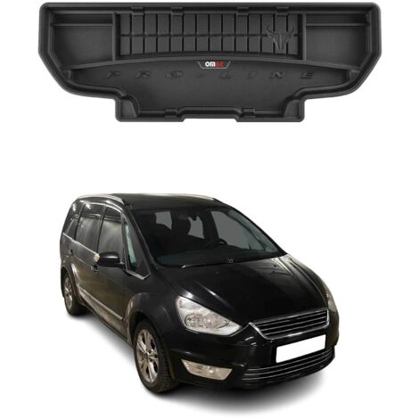 Tapis de Coffre 3D TPE Premium Compatible avec Ford Galaxy II 2006-2015 - Bac de Protection de Coffre Intérieur antidérapant Revêtement de Coffre Bords Hauts pour Voiture Noir