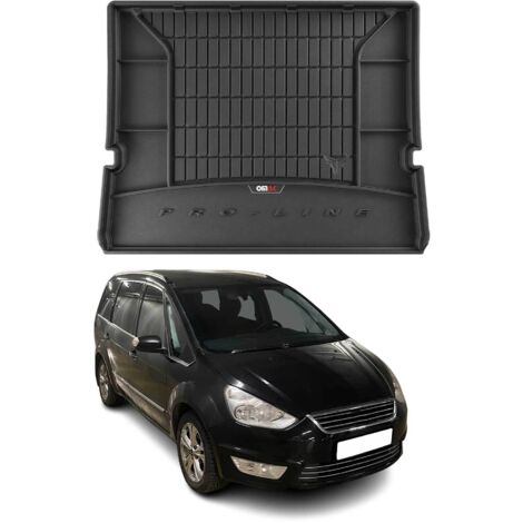 Tapis de Coffre 3D TPE Premium Compatible avec Ford Galaxy II Turnier 2006-2015 - Bac de Protection de Coffre Intérieur antidérapant Revêtement de Coffre Bords Hauts pour Voiture Noir