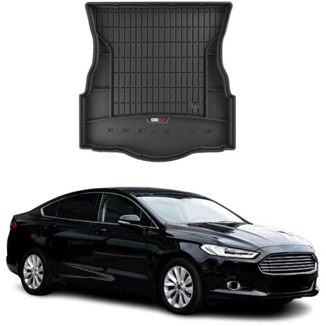 Tapis de Coffre 3D TPE Premium Compatible avec Ford Mondeo MK V Liftback 2015 à 2023, Bac de Protection de Coffre Intérieur antidérapant Revêtement de Coffre Bords Hauts pour Voiture Noir