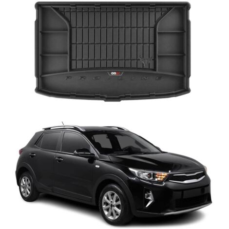 Tapis de Coffre 3D TPE Premium Compatible avec Kia Stonic 2017-2022  Bac de Protection de Coffre Intérieur antidérapant Revêtement de Coffre Bords Hauts pour Voiture Noir