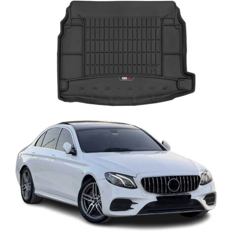 Tapis de Coffre 3D TPE Premium Compatible avec Mercedes E-Klasse 2016-2022  Bac de Protection de Coffre Intérieur antidérapant Revêtement de Coffre Bords Hauts pour Voiture Noir