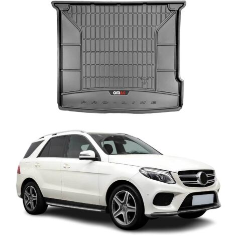 Tapis de Coffre 3D TPE Premium Compatible avec Mercedes GLE I 2015-2018  Bac de Protection de Coffre Intérieur antidérapant Revêtement de Coffre Bords Hauts pour Voiture Noir