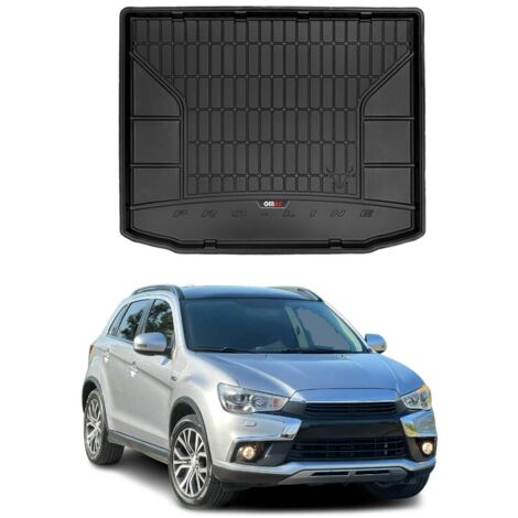 Tapis de Coffre 3D TPE Premium Compatible avec Mitsubishi ASX 2010-2016  Bac de Protection de Coffre Intérieur antidérapant Revêtement de Coffre Bords Hauts pour Voiture Noir