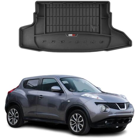 Tapis de Coffre 3D TPE Premium Compatible avec Nissan Juke I 2010-2014  Bac de Protection de Coffre Intérieur antidérapant Revêtement de Coffre Bords Hauts pour Voiture Noir