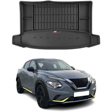 Tapis de Coffre 3D TPE Premium Compatible avec Nissan Juke II 2019-2022  Bac de Protection de Coffre Intérieur antidérapant Revêtement de Coffre Bords Hauts pour Voiture Noir