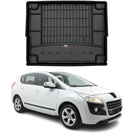 Tapis de Coffre 3D TPE Premium Compatible avec Peugeot 3008 2009-2016  Bac de Protection de Coffre Intérieur antidérapant Revêtement de Coffre Bords Hauts pour Voiture Noir
