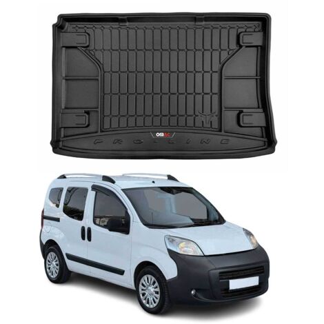 Tapis de Coffre 3D TPE Premium Compatible avec Peugeot Bipper Tepee 2008-2014  Bac de Protection de Coffre Intérieur antidérapant Revêtement de Coffre Bords Hauts pour Voiture Noir