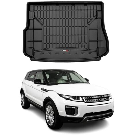 Tapis de Coffre 3D TPE Premium Compatible avec Range Rover Evoque 2011-2019 - Bac de Protection de Coffre Intérieur antidérapant Revêtement de Coffre Bords Hauts pour Voiture Noir