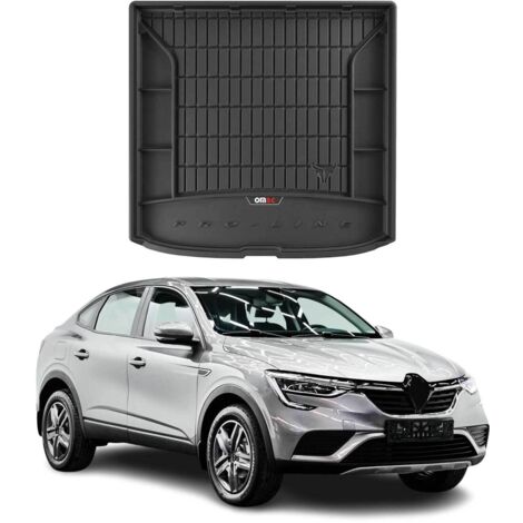 Tapis de Coffre 3D TPE Premium Compatible avec Reanult Arkana SUV 2019-2022  Bac de Protection de Coffre Intérieur antidérapant Revêtement de Coffre Bords Hauts pour Voiture Noir
