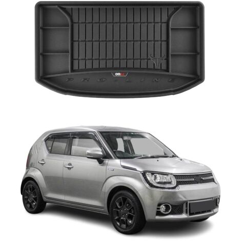 Tapis de Coffre 3D TPE Premium Compatible avec Suzuki Ignis 2016-2022  Bac de Protection de Coffre Intérieur antidérapant Revêtement de Coffre Bords Hauts pour Voiture Noir