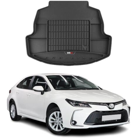 Tapis de Coffre 3D TPE Premium Compatible avec Toyota Corolla Berline 2019-2025  Bac de Protection de Coffre Intérieur antidérapant Revêtement de Coffre Bords Hauts pour Voiture Noir