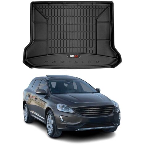 Tapis de Coffre 3D TPE Premium Compatible avec Volvo XC60 2008-2017  Bac de Protection de Coffre Intérieur antidérapant Revêtement de Coffre Bords Hauts pour Voiture Noir