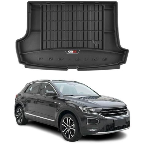 Tapis de Coffre 3D TPE Premium Compatible avec VW T-Roc 2017-2022  Bac de Protection de Coffre Intérieur antidérapant Revêtement de Coffre Bords Hauts pour Voiture Noir