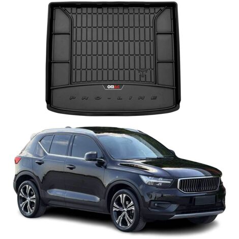 Tapis de Coffre 3D TPE Premium Compatible avec XC40 2017-2022  Bac de Protection de Coffre Intérieur antidérapant Revêtement de Coffre Bords Hauts pour Voiture Noir