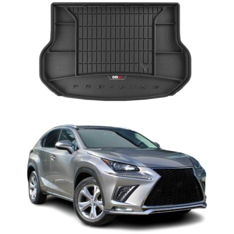 Tapis de Coffre 3D TPE Premium pour Lexus NX 2014 à 2022, Bac de Protection de Coffre Intérieur antidérapant, Revêtement de Coffre Bords Hauts pour Voiture, Noir