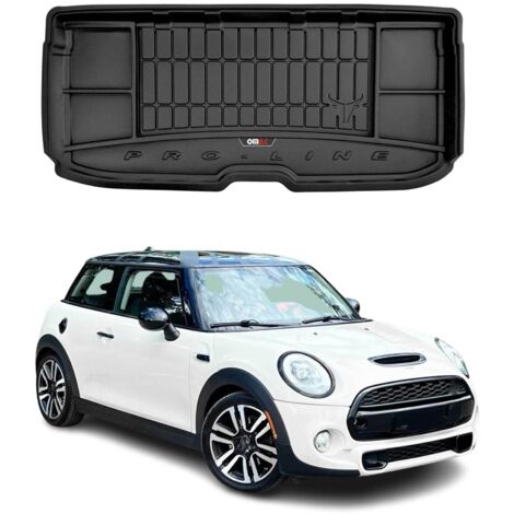 Tapis de Coffre 3D TPE Premium pour Mini Cooper F56 2014 à 2022, Bac de Protection de Coffre Intérieur antidérapant, Revêtement de Coffre Bords Hauts pour Voiture, Noir