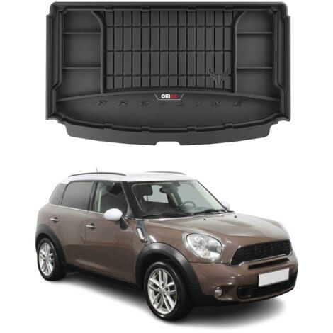 Tapis de Coffre 3D TPE Premium pour Mini Countryman R60 2010-2016, Bac de Protection de Coffre Intérieur antidérapant, Revêtement de Coffre Bords Hauts pour Voiture, Noir