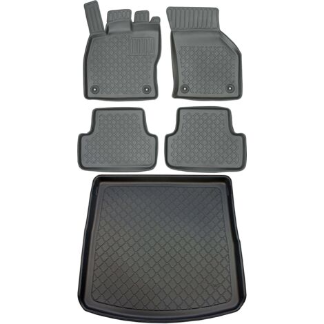 Tapis de coffre ARISTAR 193075G + tapis de sol ARISTAR 603108 - Seat Leon III ST Kombi de 02.2014 à 03.2020, plancher AV2 avant - INSTALLÉS