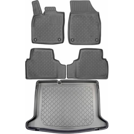Tapis de coffre ARISTAR 193884G + tapis de sol ARISTAR 603885 - Volkswagen ID.3 Hatchback à partir de 11.2019, repose-pieds AV2 avant - INSTALLÉS