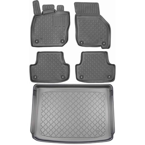 Tapis de coffre ARISTAR 194100G + tapis de sol ARISTAR 604100 - Audi A3 8Y Sportback à partir de 03.2020, AV2 avant et arrière - INSTALLÉS