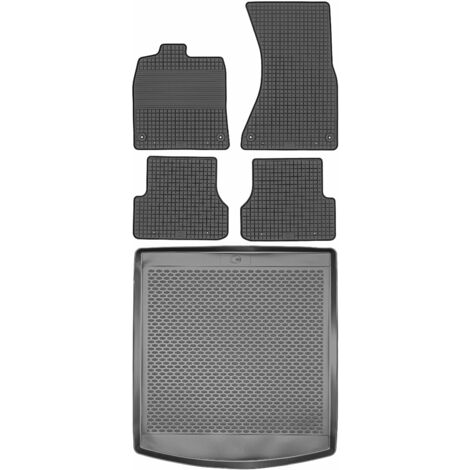Tapis de coffre DOMA 290041 + tapis de sol DOMA 217134 - Audi A6 C7 Berline de 2011 à 2018, plancher avant AV2 - INSTALLÉS