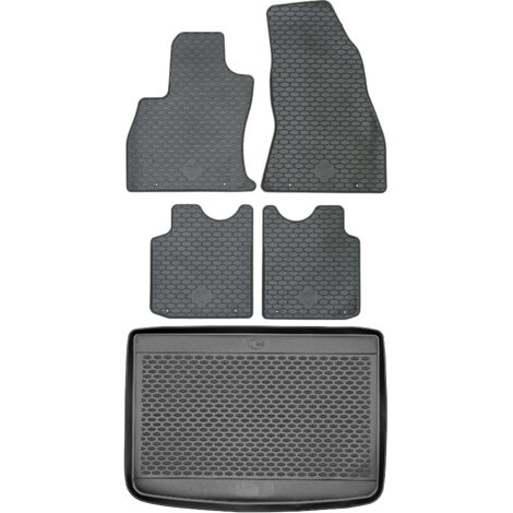 Tapis de coffre DOMA 290330 + tapis de sol DOMA 219134 - Fiat 500L 5 portes à partir de 2013 (sans butées)