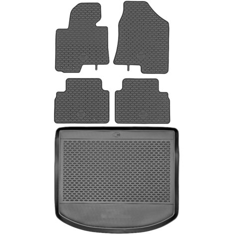 Tapis de coffre DOMA 290345 + tapis de sol DOMA 216634 - Kia Sportage III SUV (2010-2016). SANS BUTÉES