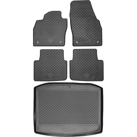 Tapis de coffre DOMA 290730 + tapis de sol DOMA 221935 - Skoda Scala Hatchback à partir de 2019, plancher avant AV2 - INSTALLÉS