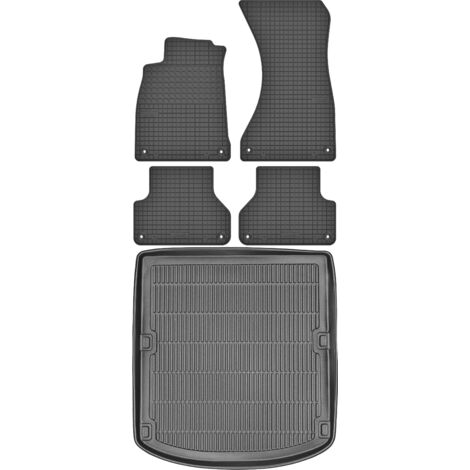 Tapis de coffre MAX-MAT 910111 + MOTOHOBBY 180202 - Audi A4 B9 Berline à partir de 2015, tapis de plancher AV2 avant et arrière - Installés