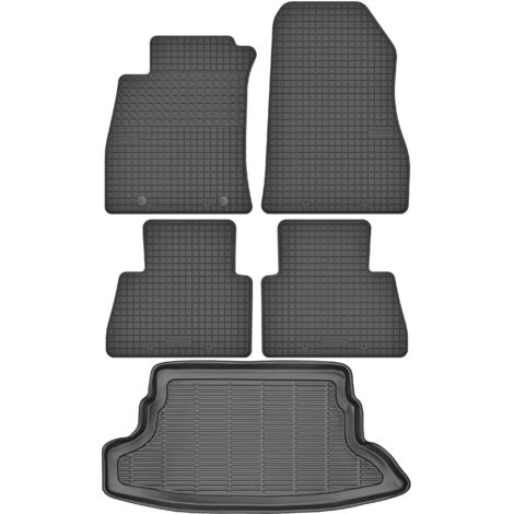 Tapis de coffre MAX-MAT 911401 + MOTOHOBBY 170506 - Nissan Juke I F15 Crossover (2010-2014), repose-pieds côté conducteur - Installés