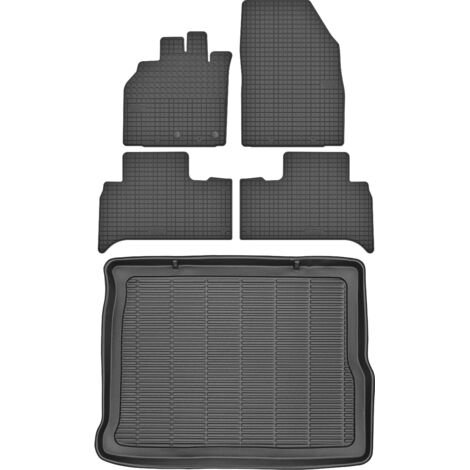 Tapis de coffre MAX-MAT 911714 + MOTOHOBBY 150504 - Renault Scenic III Minivan (2009-2016), repose-pieds côté conducteur - Installés