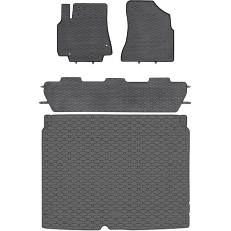 Tapis de coffre RIGUM 404036 + tapis de sol GEYER 845/3C - Citroën Berlingo II Kombivan 2008-08.2018 (5 places), côté conducteur - INSTALLÉS