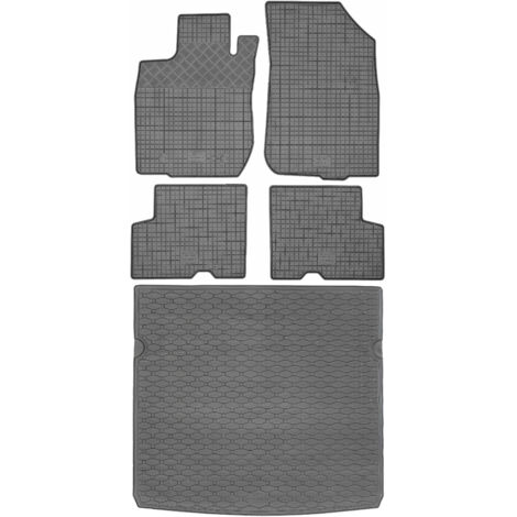 Tapis de coffre RIGUM 405033 + tapis de sol RIGUM 900613 - Dacia Duster I SUV de 2010 à décembre 2017, côté conducteur (voie large 26 cm) - INSTALLABLES
