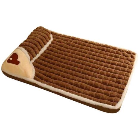 Tapis de couchage pour animaux de compagnie protégeant la colonne cervicale, détachable, marron - L