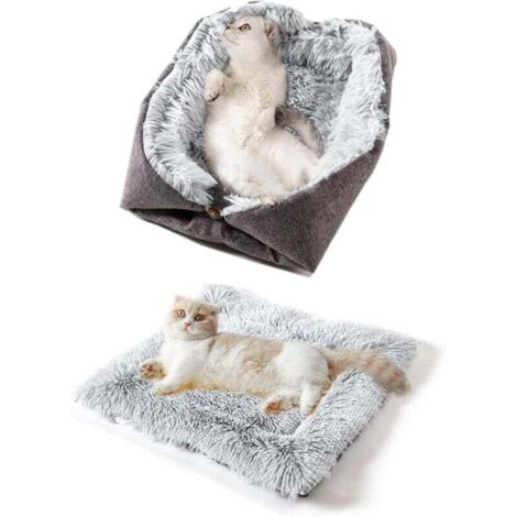 Tapis de couchage pour chat, lit confortable et relaxant pour chien, grand lit moelleux pour animaux de compagnie pour l'hiver, convient aux chiots et aux chatons.