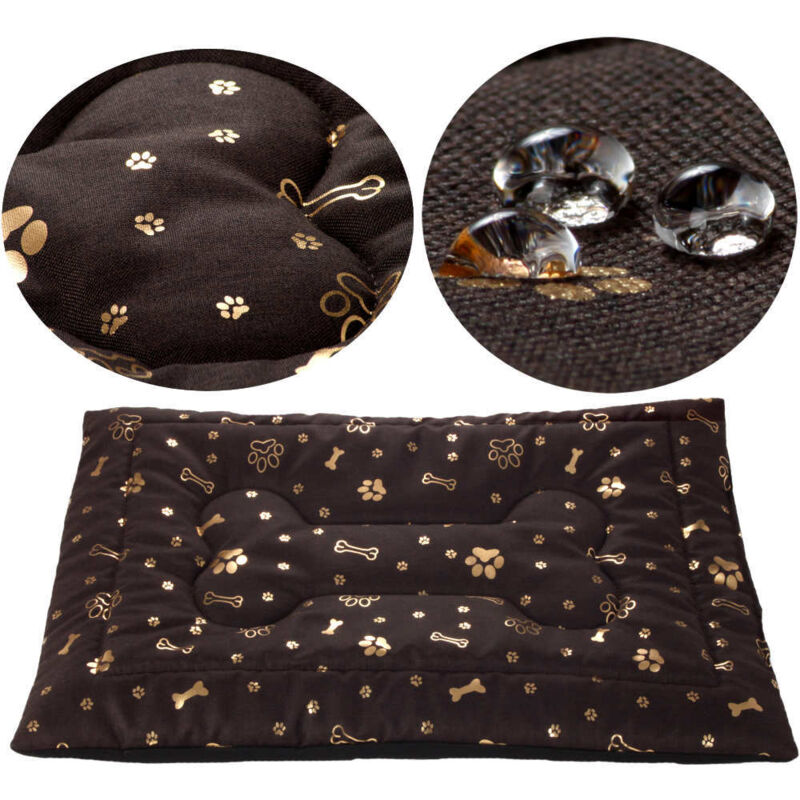 Tapis de couchage pour chien Welsti marron XL 130x90 cm, doux et imperméable