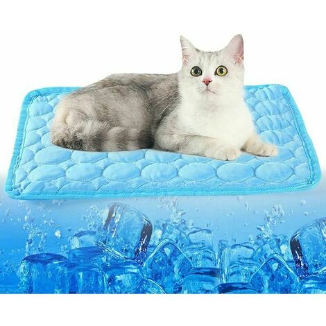 Tapis de couchage rafrachissant pour animaux de compagnie, coussin rafrachissant, coussin rafrachissant pour chien, coussin auto-refroidissant en soie glace en maille respirante, adapt aux chiens et a