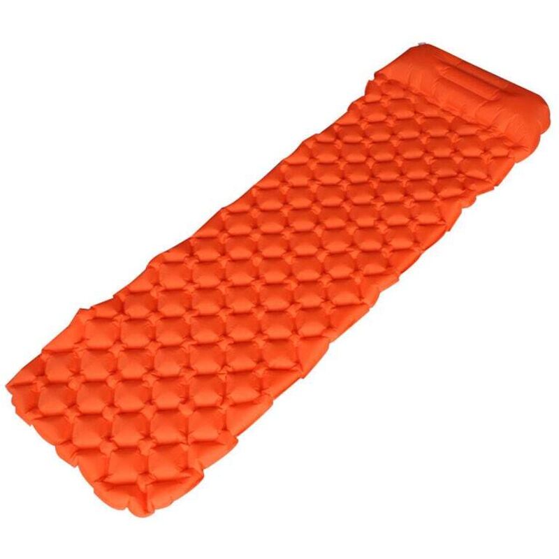Tapis de couchage ultraléger avec oreiller intégré, tapis de camping gonflable pour la randonnée, le voyage et le sac à dos, tapis de camping compact