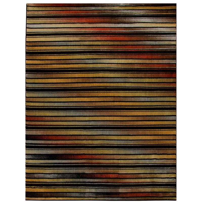 Unamourdetapis - tapis de couloir 70x230 multicolore tissé rectangle motif géométrique stripact