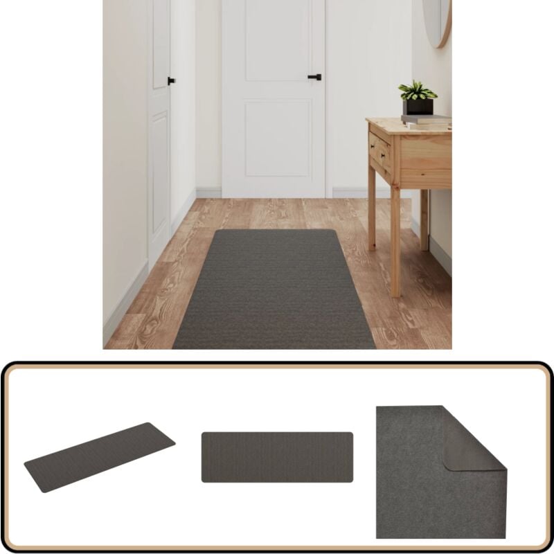 Tapis de couloir anthracite 60x180 cm - Tapis De Couloir - Tapis Intérieur - Tapis Anthracite - Tapis Moderne - Tapis Design