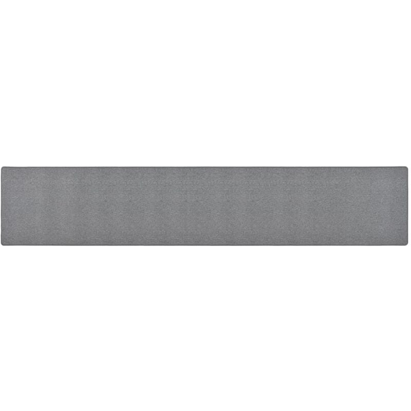 Vidaxl - Tapis de couloir Gris foncé 50x300 cm