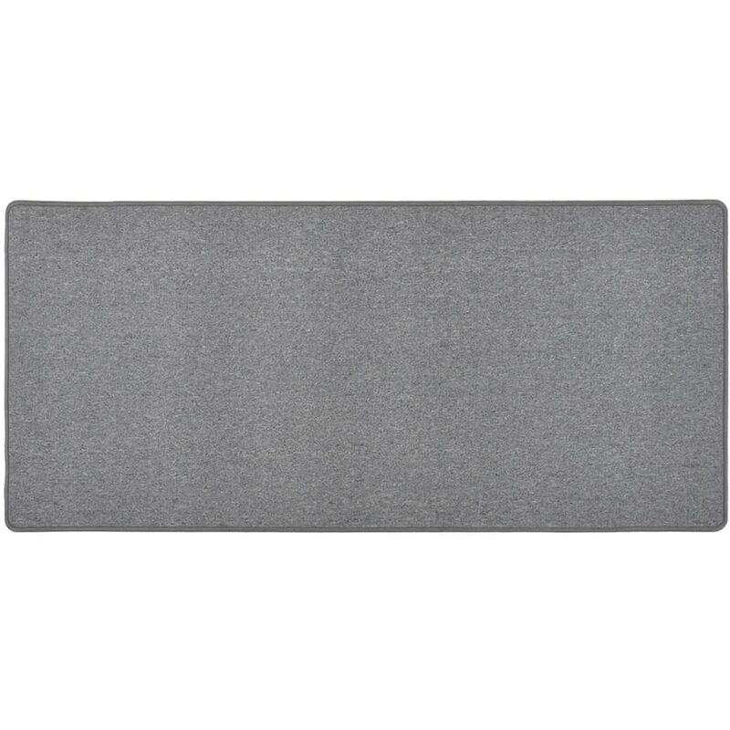 Vidaxl - Tapis de couloir Gris foncé 80x150 cm