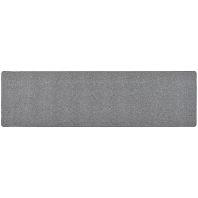 Vidaxl - Tapis de couloir Gris foncé 80x300 cm