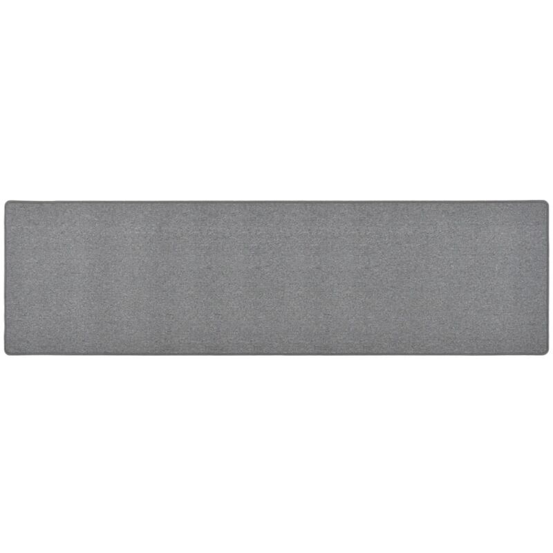 Vidaxl - Tapis de couloir Gris foncé 50x200 cm